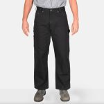 Canvas Double Knee Carpenter Pants - Black
