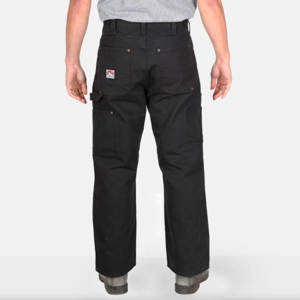 Canvas Double Knee Carpenter Pants - Black